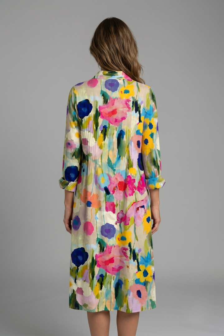 Arletta | Women's Elegant Boho Dress with Button Front for Casual Wear