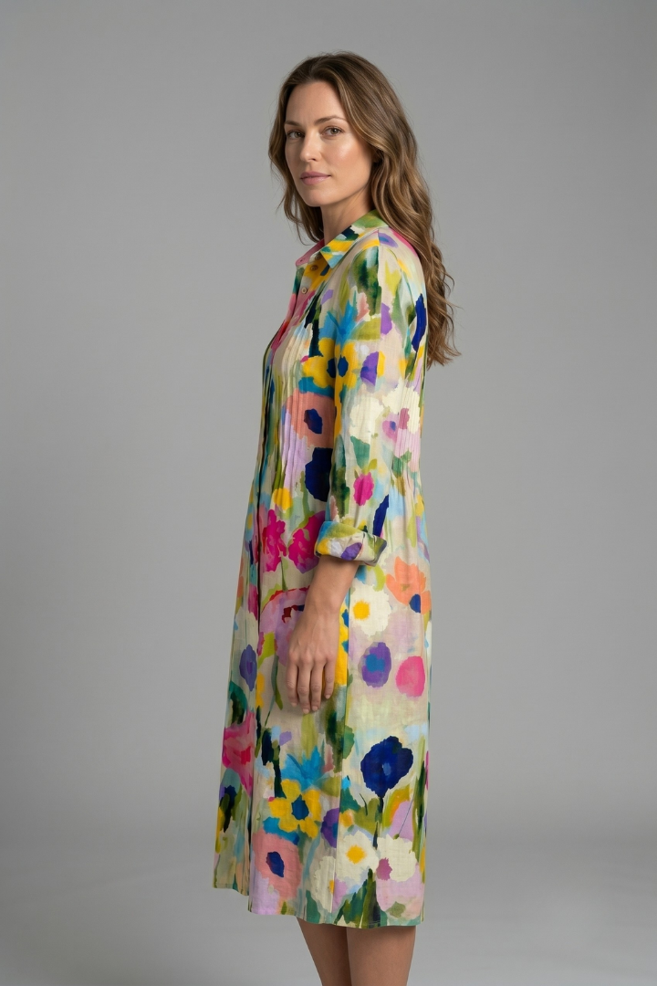 Arletta | Women's Elegant Boho Dress with Button Front for Casual Wear