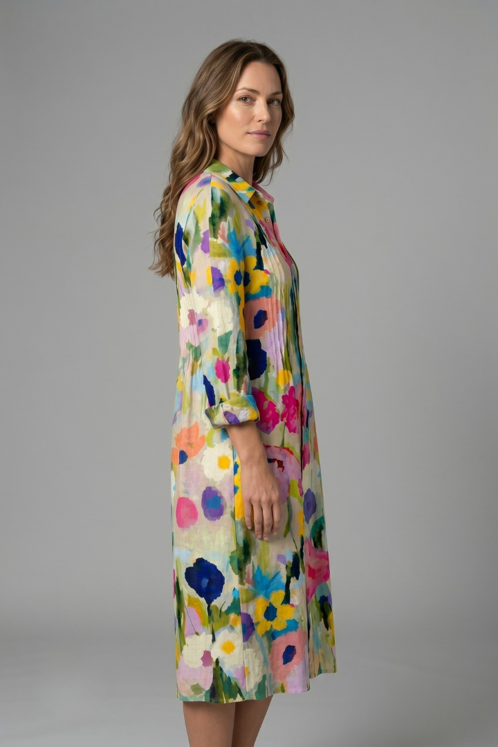 Arletta | Women's Elegant Boho Dress with Button Front for Casual Wear