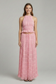 Fontaine | Women's Halter Top and Maxi Skirt with Tie Back and Tiered Hem