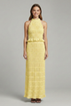 Fontaine | Women's Halter Top and Maxi Skirt with Tie Back and Tiered Hem