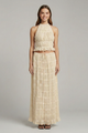 Fontaine | Women's Halter Top and Maxi Skirt with Tie Back and Tiered Hem
