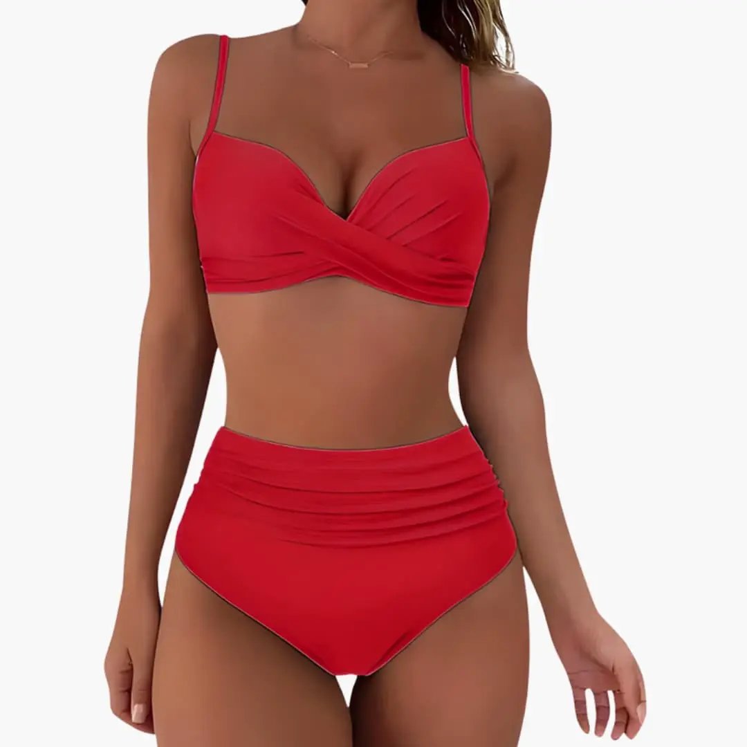 Ingeborg | Women's High-Waist Bikini Set with Adjustable Straps and Scoop Neck - image 7