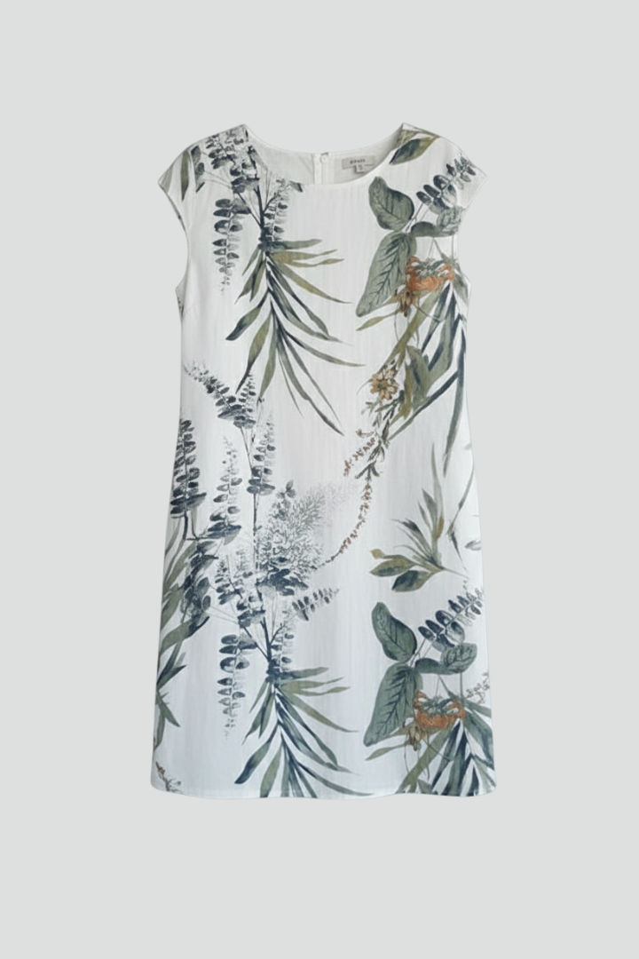 Mona | Women's Knee-Length Dress with Printed Surface and Side Pockets