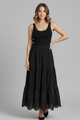 Eulalie | Women's Maxi Skirt with Elastic Waist and Lace Hem