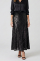 Gloriana | Women's Maxi Skirt with Elastic Waist and Sequin Surface