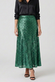 Gloriana | Women's Maxi Skirt with Elastic Waist and Sequin Surface