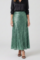 Gloriana | Women's Maxi Skirt with Elastic Waist and Sequin Surface