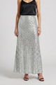 Gloriana | Women's Maxi Skirt with Elastic Waist and Sequin Surface