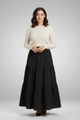 Fedora | Women's Maxi Skirt with Elastic Waist and Tiered Panels