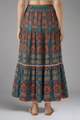Fedora | Women's Maxi Skirt with Elastic Waist and Tiered Panels