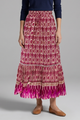 Fedora | Women's Maxi Skirt with Elastic Waist and Tiered Panels
