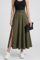 Giulia | Women's Maxi Skirt with Side Pockets and High Slit