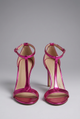 Beata | Women's Metallic Pink T-Strap High Heel Sandals