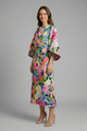 Rudith | Women's Midi Dress with Round Neck and Wide Sleeves