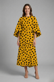 Rudith | Women's Midi Dress with Round Neck and Wide Sleeves