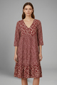 Oksana | Women's Midi Dress with Structured Fit and Plain Surface