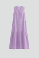 Orinthia | Women's Midi Dress with V-Neck and Button Front