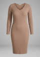 Rosalind | Women’s V-Neck Long-Sleeve Bodycon Midi Dress