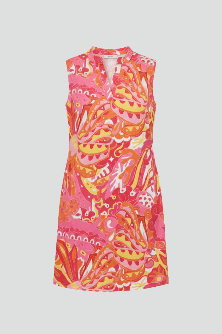 Polly | Women's Midi Dress with V Neckline and Side Pockets