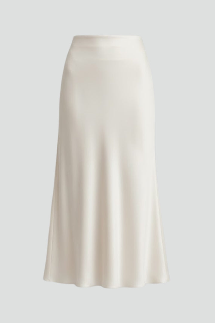 Godiva | Women's Midi Skirt with High Waist and Draped Cut