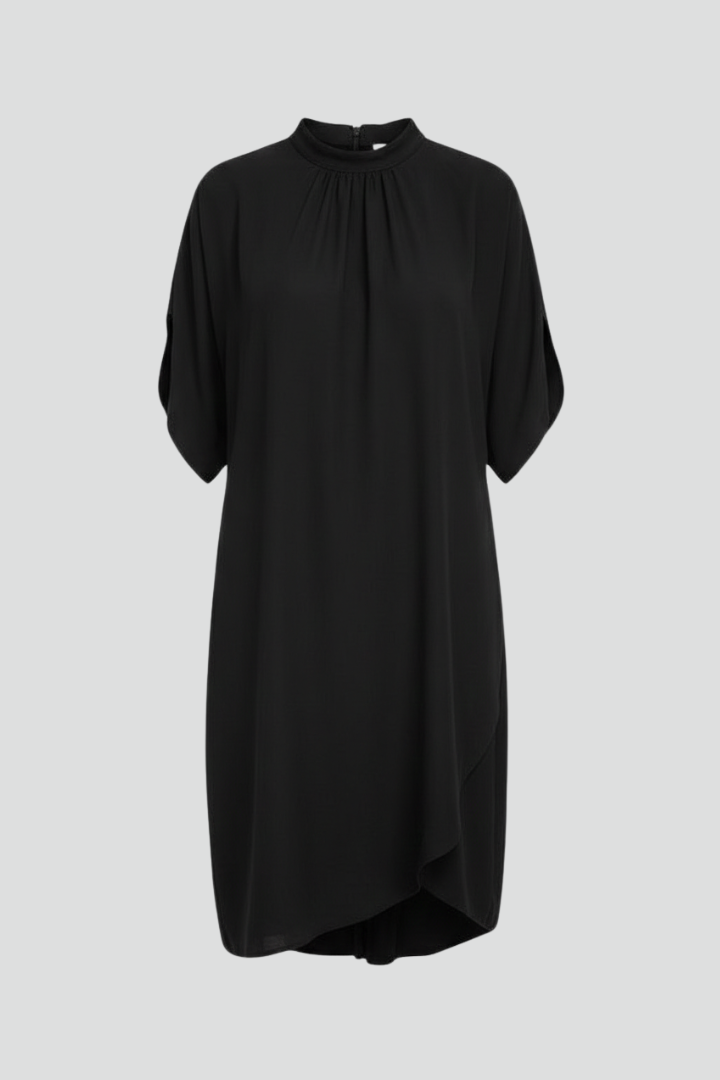 Sadie | Women's Mini Dress with Mock Neck and Slit Sleeves