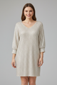 Lilac | Women's Mini Dress with Round Neck and Long Sleeves