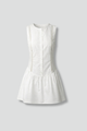 Ludovica | Women's Mini Dress with Round Neck and Side Cutouts
