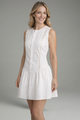 Ludovica | Women's Mini Dress with Round Neck and Side Cutouts