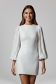 Letitia | Women's Mini Dress with Round Neckline and Long Sleeves