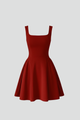 Noelle | Women's Mini Dress with Square Neck and Sleeveless Design