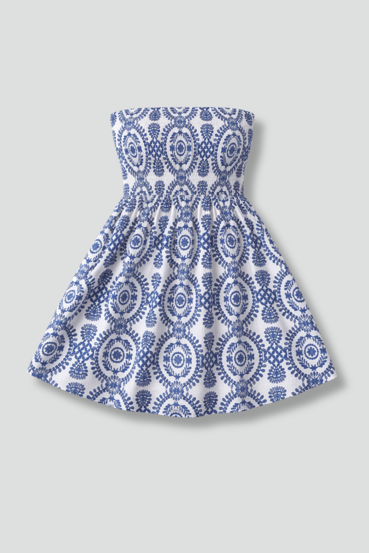 Luella | Women's Mini Dress with Strapless Top and Flared Skirt