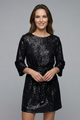 Nella | Women's Mini Dress with Tie Waist and Long Sleeves