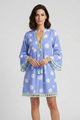 Melania | Women's Mini Dress with V-Neck and Tassel Hem