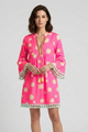Melania | Women's Mini Dress with V-Neck and Tassel Hem