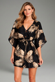 Natalia | Women's Mini Dress with V-Neck and Waist Tie
