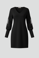Mercy | Women's Mini Dress with V Neckline and Lace Panels