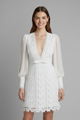 Netta | Women's Mini Dress with V Neckline and Long Sleeves