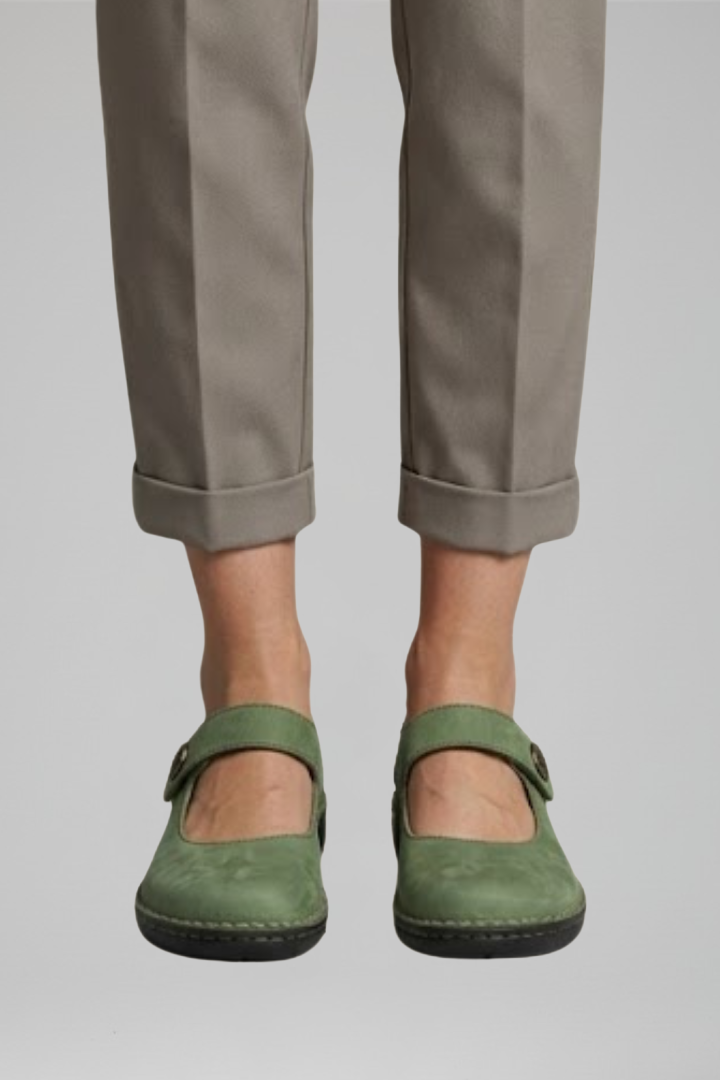 Delphinia | Women's Orthopaedic Mary Jane Flats with Strap Closure for Everyday Wear