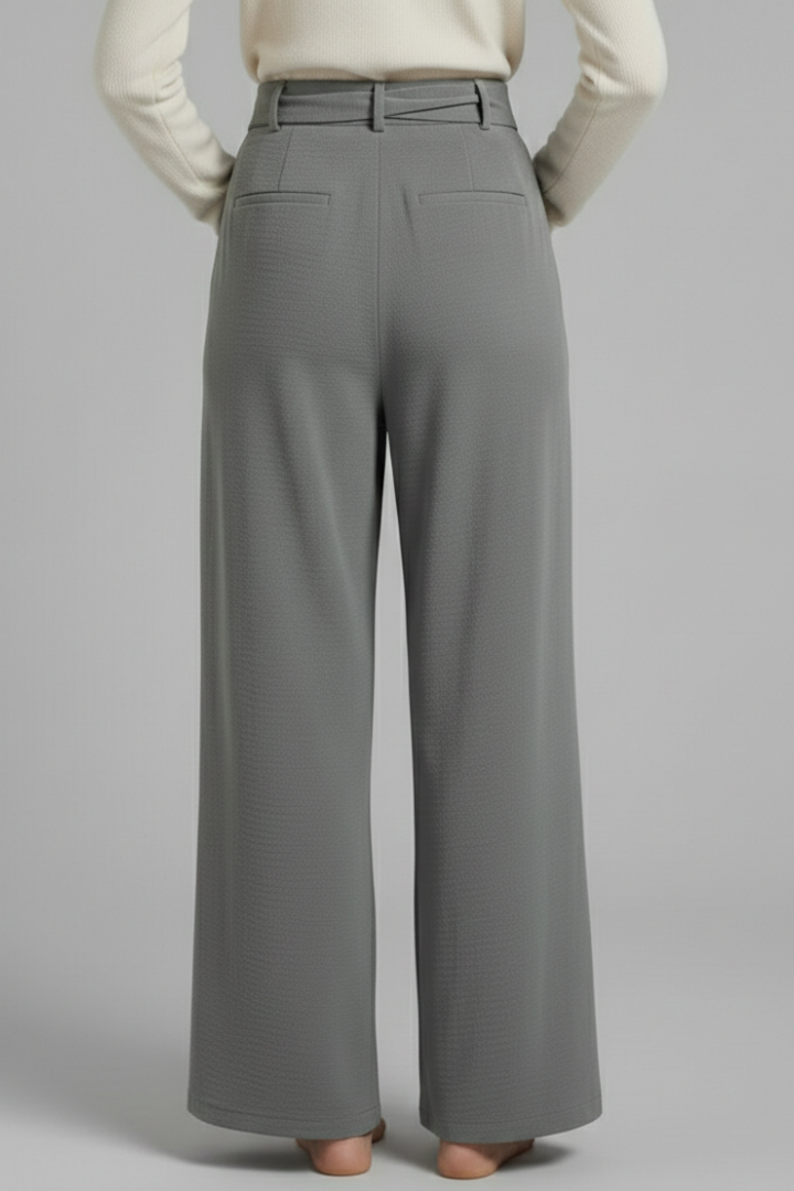 Clarabelle | Women's Palazzo Trousers with Tie Waist and