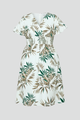Olga | Women's Plus Size Wrap Dress with V-Neckline and Short Sleeves
