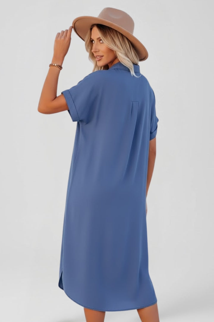Querida | Women's Shirt Dress with Button Down Front