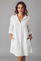 Sidonie | Women's Shirt Dress with Turned Collar and Button Closure