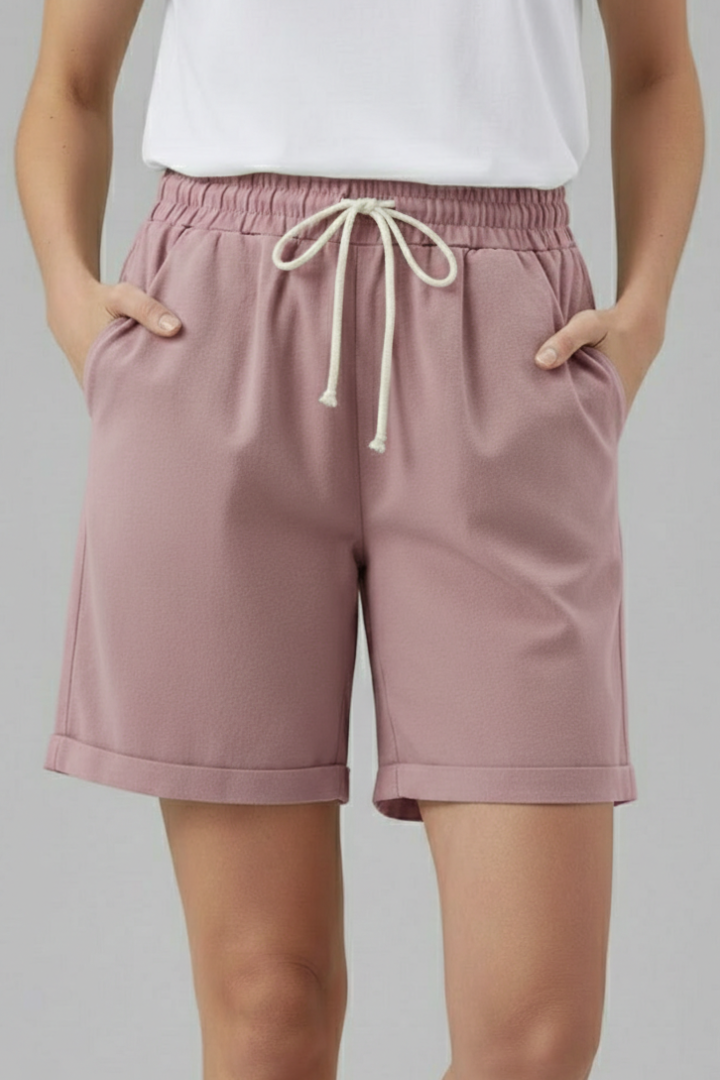 Isabeau | Women's Shorts with Drawstring Waist and Side Pockets