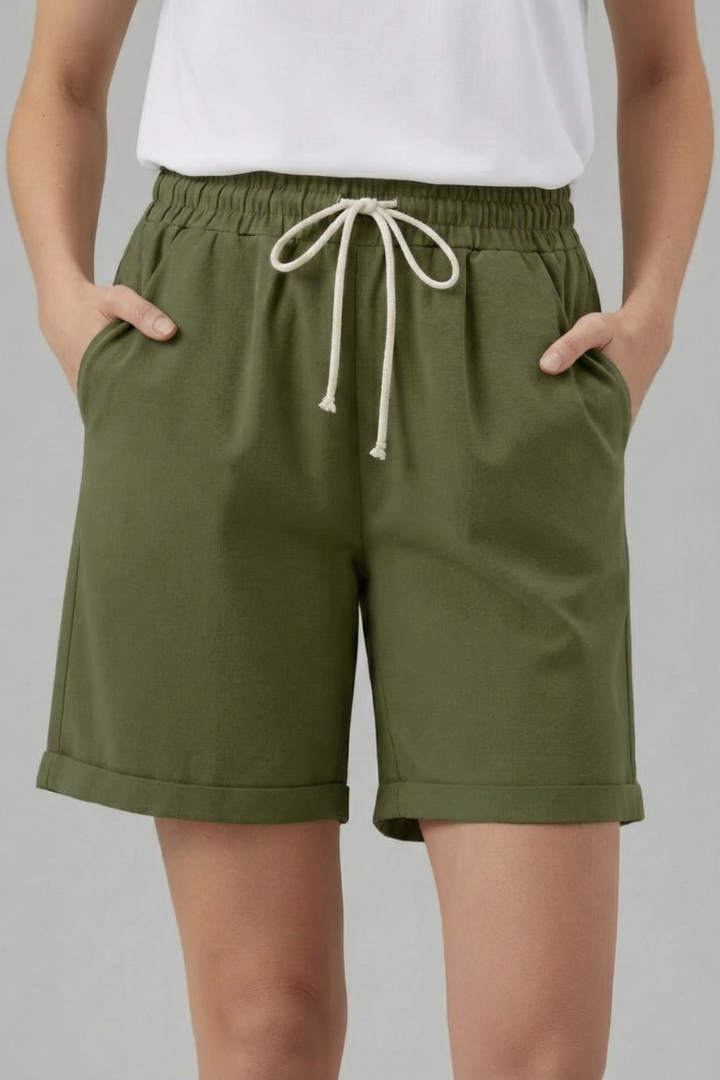 Isabeau | Women's Shorts with Drawstring Waist and Side Pockets
