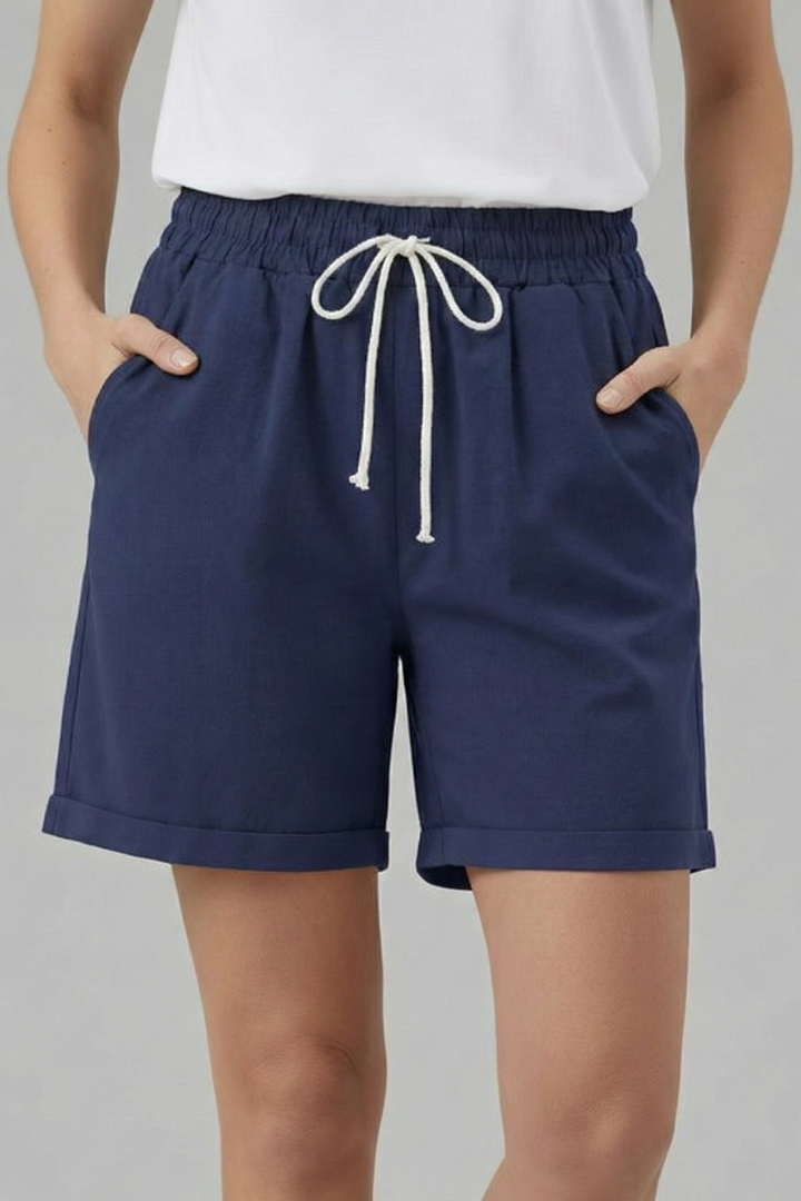 Isabeau | Women's Shorts with Drawstring Waist and Side Pockets