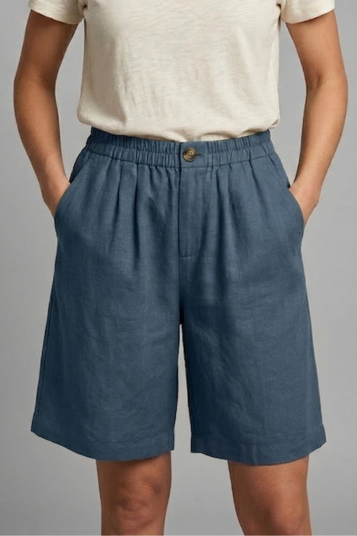 Leah | Women's Shorts with Elastic Waistband and Side Pockets