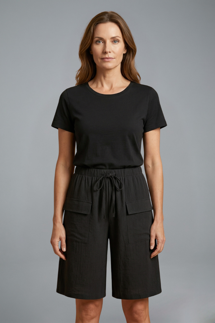 Lydia | Women's Shorts with Elasticated Waistband and Drawstring