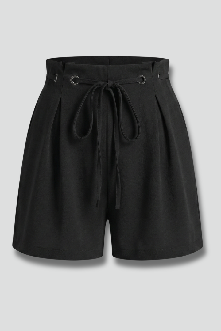 Irmgard | Women's Shorts with Tie Waist and Pleated Front