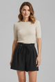 Irmgard | Women's Shorts with Tie Waist and Pleated Front